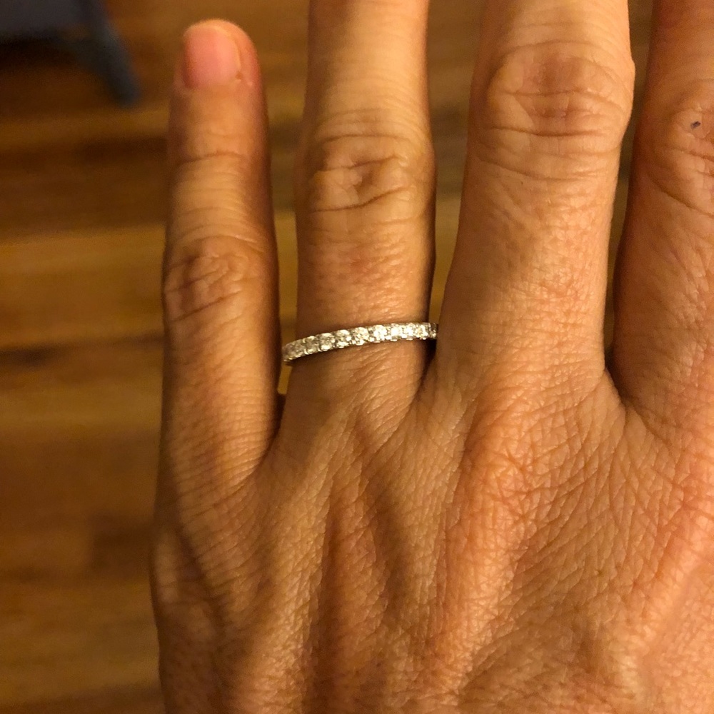 Pt eternity wedding band